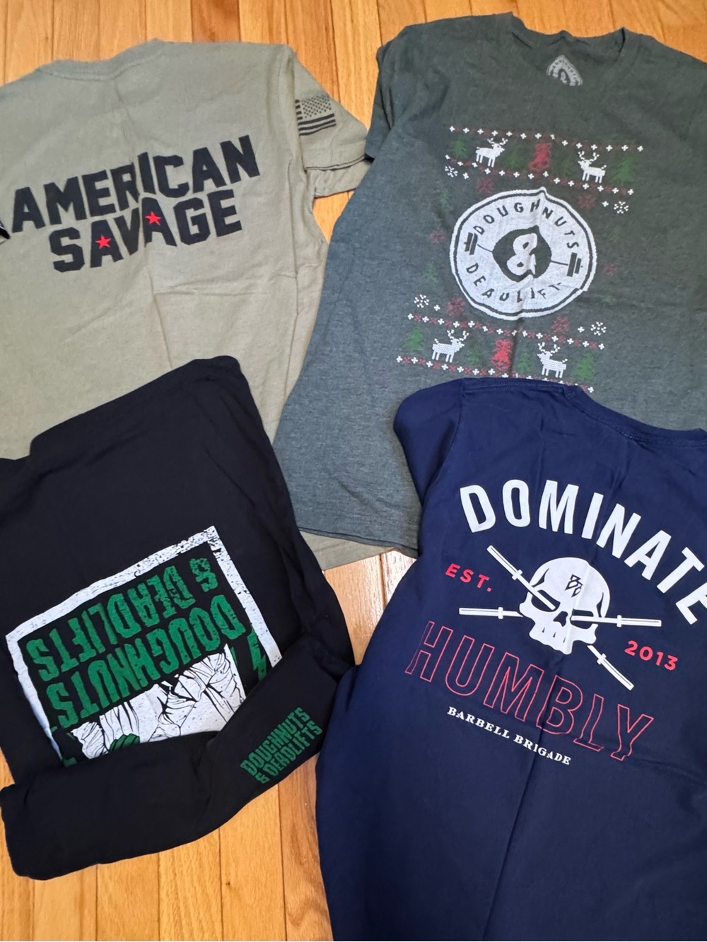 RARE 27 Lifting shirts Barbell Brigade MFLH Doughnuts Deadlifts Barbell Cartel - Picture 4 of 9